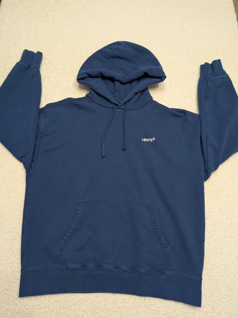 Levi’s Blue Relaxed Fit Pullover Hoodie Large